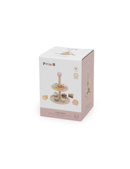 VIGA medinis tortų stovas su priedais