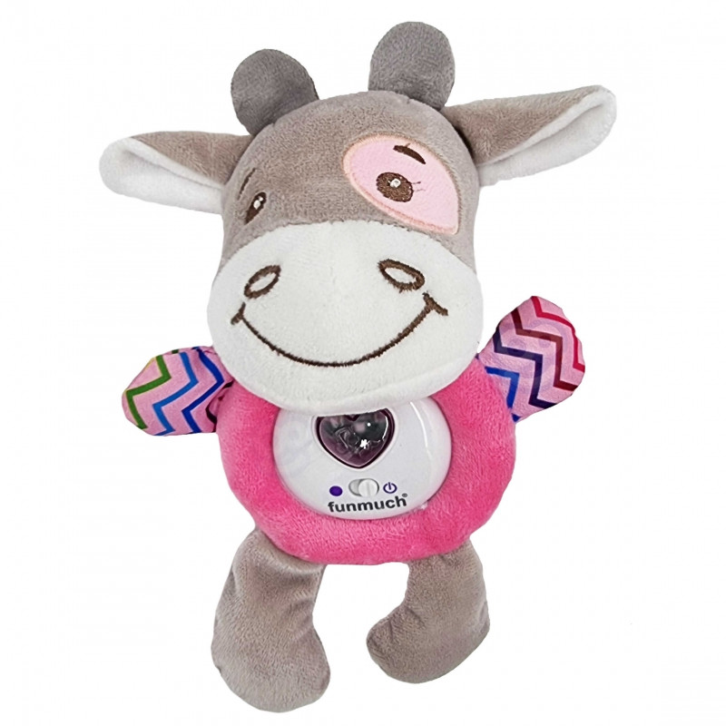 WOOPIE BABY Interactive Infant cuddly toy Lights Sound Bull Bouncy Teether Sleeper