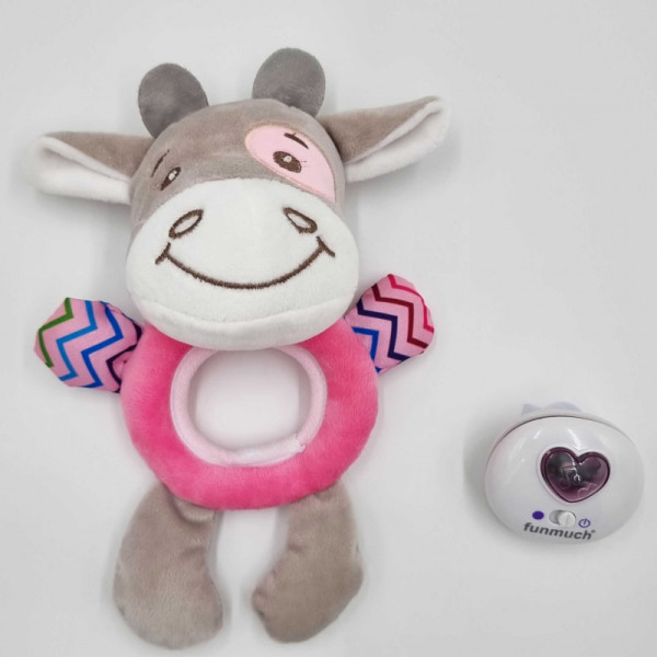 WOOPIE BABY Interactive Infant cuddly toy Lights Sound Bull Bouncy Teether Sleeper