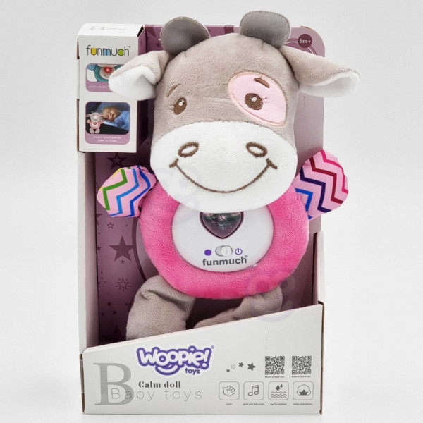 WOOPIE BABY Интерактивная плюшевая игрушка для малышей Световой звук Бык Кусает Печенье Спальное место WOOPIE BABY Интерактивная плюшевая игрушка для малышей Световой звук Бык Кусает Печенье Спальное место