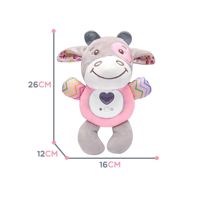 WOOPIE BABY Interactive Infant cuddly toy Lights Sound Bull Bouncy Teether Sleeper