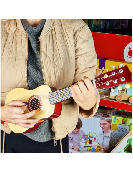„Viga“ medinė gitara vaikams, natūrali, 21 colio, 6 stygos