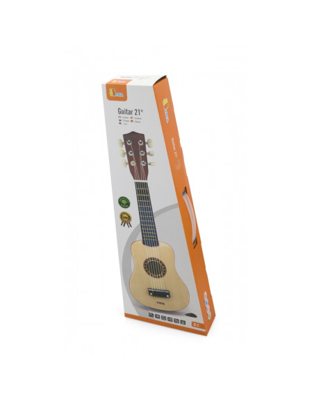 „Viga“ medinė gitara vaikams, natūrali, 21 colio, 6 stygos „Viga“ medinė gitara vaikams, natūrali, 21 colio, 6 stygos