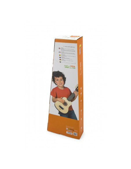 „Viga“ medinė gitara vaikams, natūrali, 21 colio, 6 stygos
