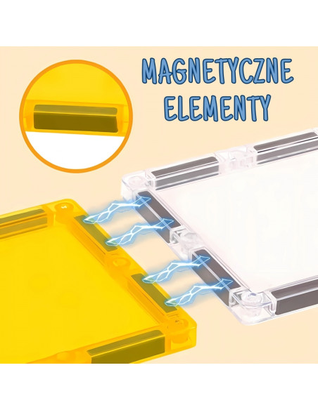WOOPIE magnetiniai konstruktoriai 7,5 cm, statybvietės garai, 47 vnt.