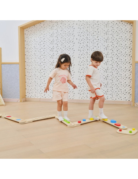 VIGA medinis balansinės sijos modulinis takelis sensoriniam takui