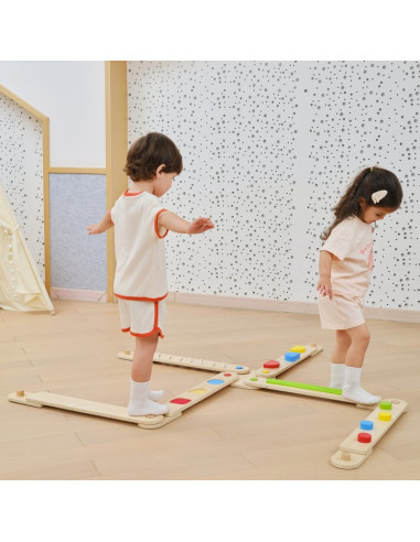 VIGA medinis balansinės sijos modulinis takelis sensoriniam takui