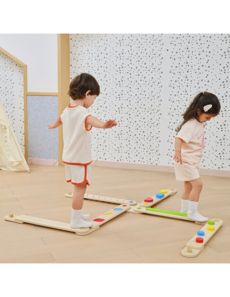 VIGA medinis balansinės sijos modulinis takelis sensoriniam takui