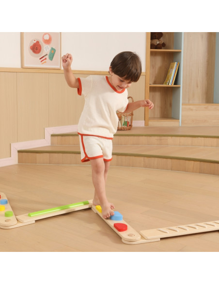 VIGA medinis balansinės sijos modulinis takelis sensoriniam takui