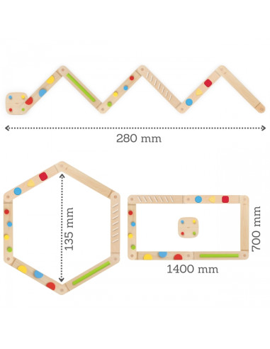 VIGA medinis balansinės sijos modulinis takelis sensoriniam takui