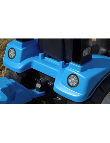 FALK Landini mėlynas pedalų traktorius su priekaba, skirtas nuo 3 metų amžiaus