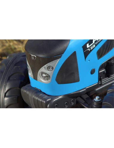 FALK Landini mėlynas pedalų traktorius su priekaba, skirtas nuo 3 metų amžiaus