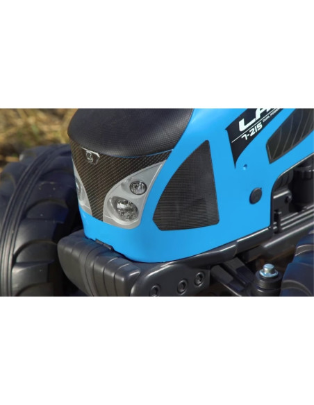 FALK Landini mėlynas pedalų traktorius su priekaba, skirtas nuo 3 metų amžiaus