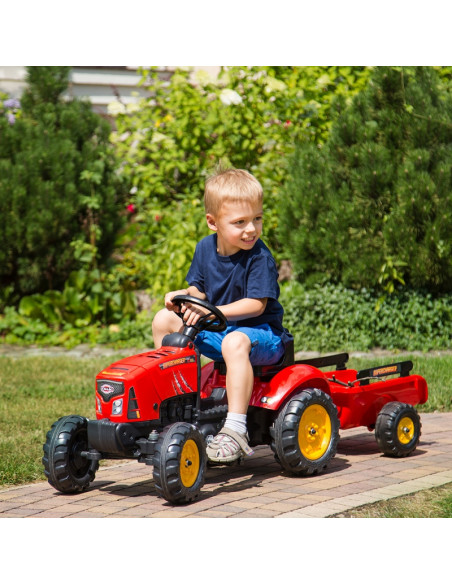 FALK Raudonasis „Supercharger“ traktorius, raudonas atidaromas gaubtas, nuo 2 metų amžiaus FALK Raudonasis „Supercharger“ traktorius, raudonas atidaromas gaubtas, nuo 2 metų amžiaus