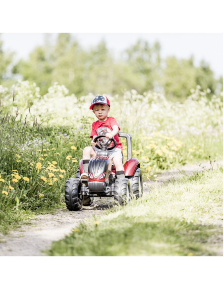 FALK Raudonas Valtra S4 pedalinis traktorius su priekaba nuo 3 metų amžiaus