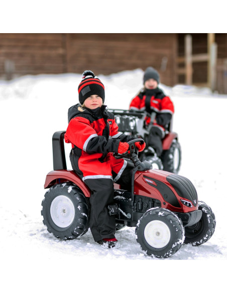 FALK Raudonas Valtra S4 pedalinis traktorius su priekaba nuo 3 metų amžiaus