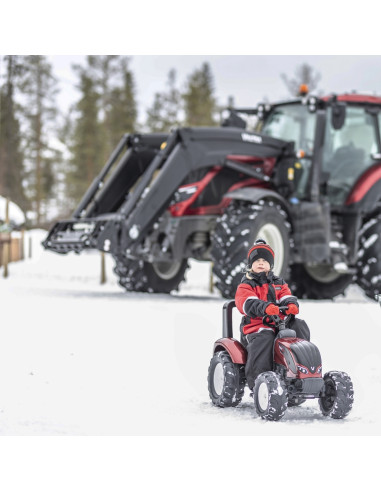 FALK Raudonas Valtra S4 pedalinis traktorius su priekaba nuo 3 metų amžiaus