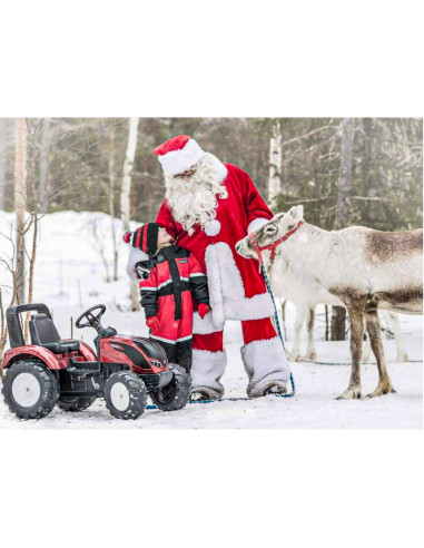 FALK Raudonas Valtra S4 pedalinis traktorius su priekaba nuo 3 metų amžiaus