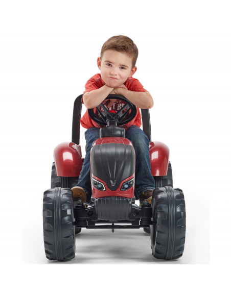 FALK Raudonas Valtra S4 pedalinis traktorius su priekaba nuo 3 metų amžiaus