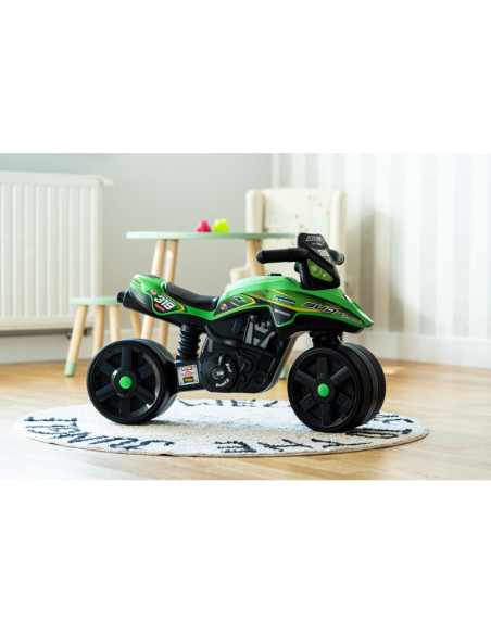 FALK Racing motociklo važiuoklė su plačiais ratais, žalia, nuo 1 metų amžiaus FALK Racing motociklo važiuoklė su plačiais ratais, žalia, nuo 1 metų amžiaus