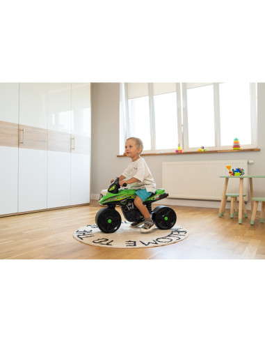 FALK Racing motociklo važiuoklė su plačiais ratais, žalia, nuo 1 metų amžiaus