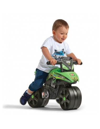 FALK Racing motociklo važiuoklė su plačiais ratais, žalia, nuo 1 metų amžiaus