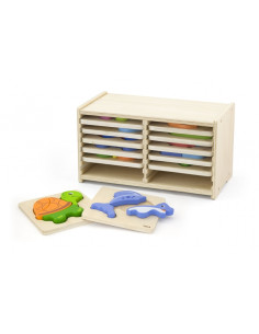 „Viga Toys“ medinė dėlionė, 12 lentelių