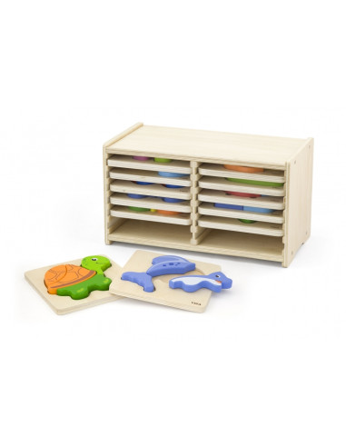 „Viga Toys“ medinė dėlionė, 12 lentelių
