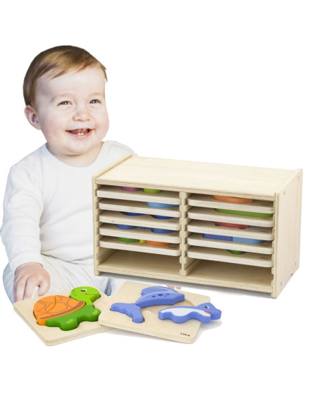 „Viga Toys“ medinė dėlionė, 12 lentelių