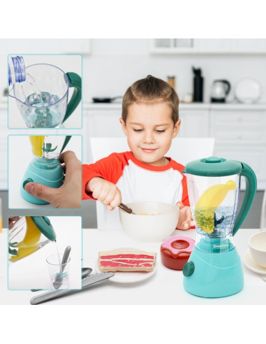 WOOPIE 3 viename buitinės technikos rinkinys: kavos virimo aparatas, maišytuvas, trintuvas, garso ir šviesos efektai