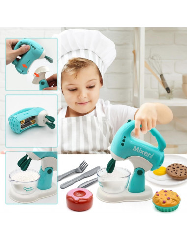 WOOPIE 3 viename buitinės technikos rinkinys: kavos virimo aparatas, maišytuvas, trintuvas, garso ir šviesos efektai