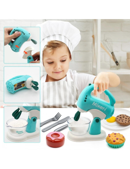 WOOPIE 3 viename buitinės technikos rinkinys: kavos virimo aparatas, maišytuvas, trintuvas, garso ir šviesos efektai