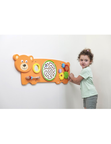 VIGA Tablica Sensoryczna Manipulacyjna Miś Certyfikat FSC Montessori