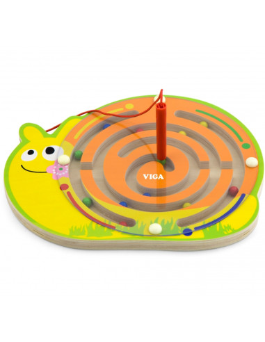 Viga Labirynt Magnetyczny Drewniana gra Śimak