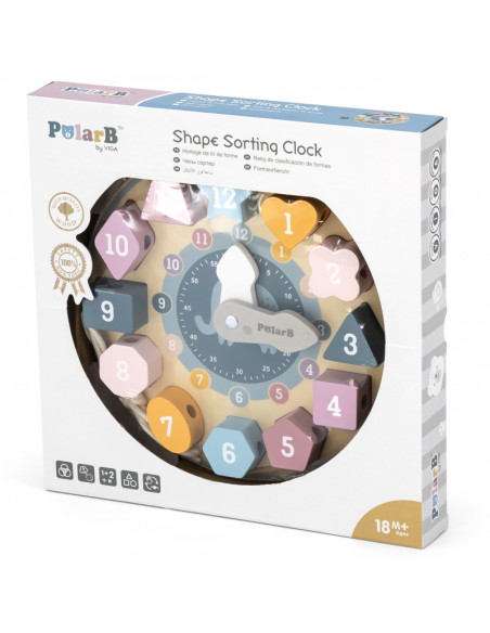 VIGA PolarB formų rūšiavimo laikrodis siūlų pjaustymui Montessori