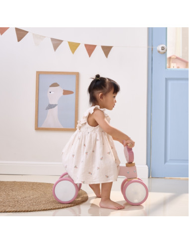 VIGA PolarB medinis lapės važiavimo žaislas su minkštais ratukais