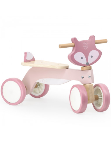 VIGA PolarB medinis lapės važiavimo žaislas su minkštais ratukais