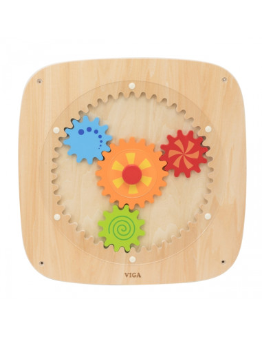 Деревянная доска VIGA с цветными шестеренками