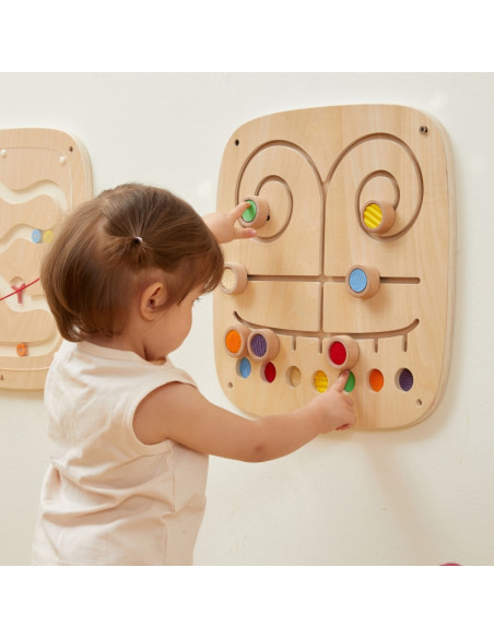 VIGA Drewniana Tablica Manipulacyjna Sensoryczna Labirynt Dotknij i Dopasuj VIGA Drewniana Tablica Manipulacyjna Sensoryczna Labirynt Dotknij i Dopasuj