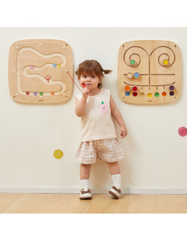 VIGA Drewniana Tablica Manipulacyjna Sensoryczna Przepływ Grawitacyjny