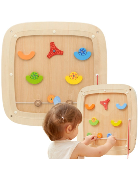 VIGA Drewniana Tablica Manipulacyjna Sensoryczna Gra w Pinball