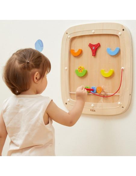 VIGA medinė manipuliacinė sensorinė žaidimo lenta Pinball (Fliperis) VIGA medinė manipuliacinė sensorinė žaidimo lenta Pinball (Fliperis)