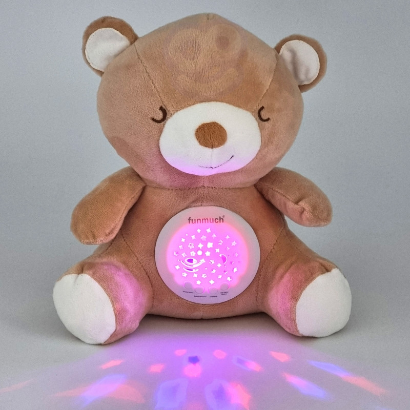 WOOPIE BABY migdukas Meškiukas minkštas žaisliukas su projektoriumi ir 10 lopšinių