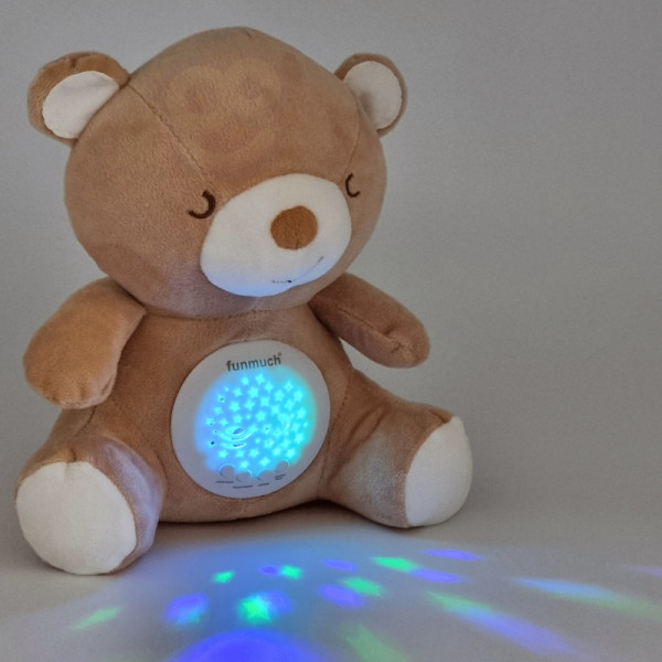 WOOPIE BABY migdukas Meškiukas minkštas žaisliukas su projektoriumi ir 10 lopšinių WOOPIE BABY migdukas Meškiukas minkštas žaisliukas su projektoriumi ir 10 lopšinių