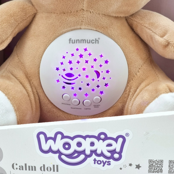 WOOPIE BABY migdukas Meškiukas minkštas žaisliukas su projektoriumi ir 10 lopšinių WOOPIE BABY migdukas Meškiukas minkštas žaisliukas su projektoriumi ir 10 lopšinių