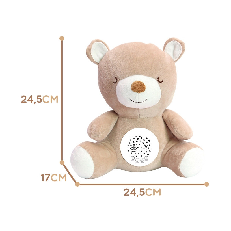 WOOPIE BABY migdukas Meškiukas minkštas žaisliukas su projektoriumi ir 10 lopšinių