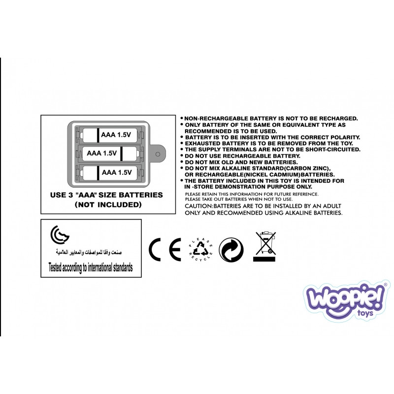 WOOPIE BABY Snuggle Sleep Projector 2-in-1 Teddy Bear - 10 Lullabies