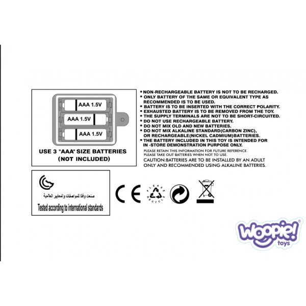 WOOPIE BABY Snuggle Sleep Projector 2-in-1 Teddy Bear - 10 Lullabies