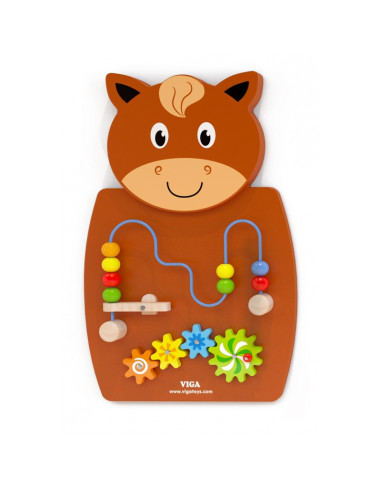 VIGA medinė manipuliacinė lenta Arkliukas