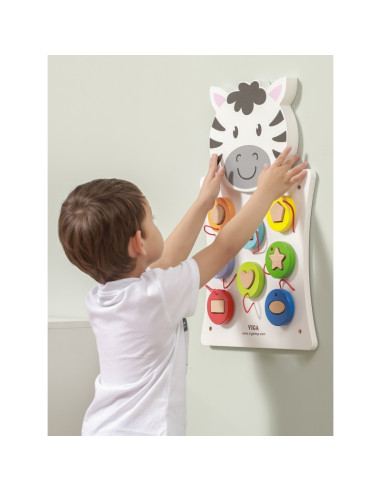 Деревянная манипуляционная доска VIGA «Зебра» с сертификатом FSC Montessori